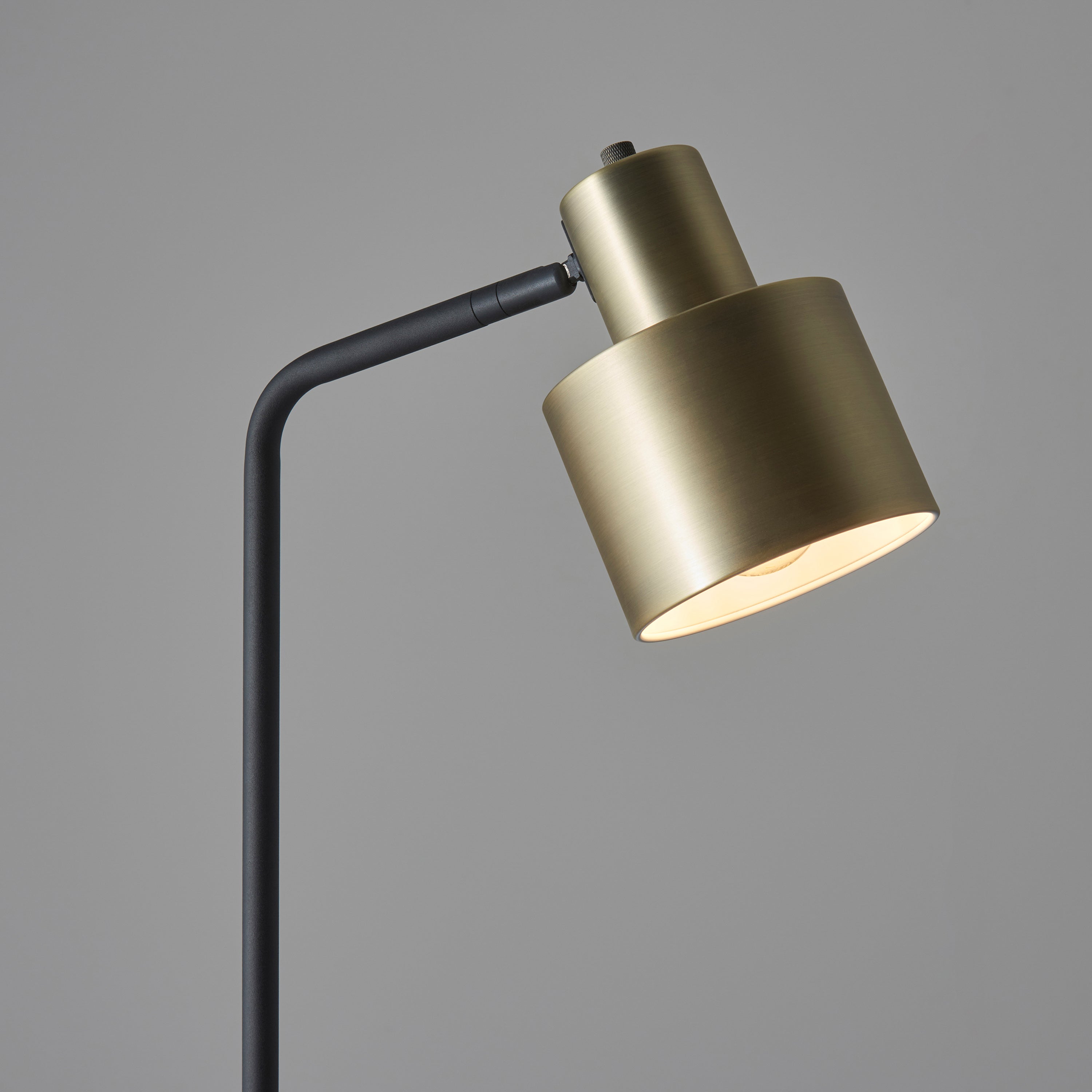Maria Antique Brass & Matt Black Floor Lamp